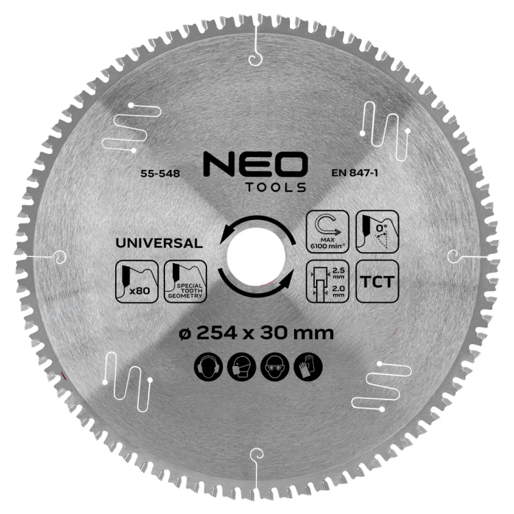 Tarcza do pilarki widiowa NEO TOOLS 254 x 30 mm 80 zębów uniwersalna