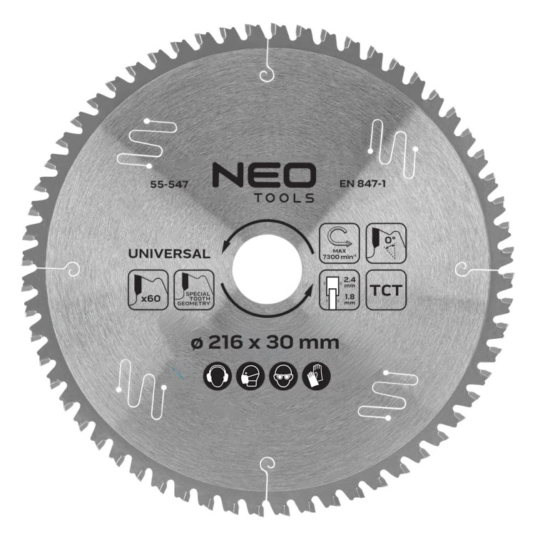 Tarcza do pilarki widiowa NEO TOOLS 216 x 30 mm 60 zębów uniwersalna