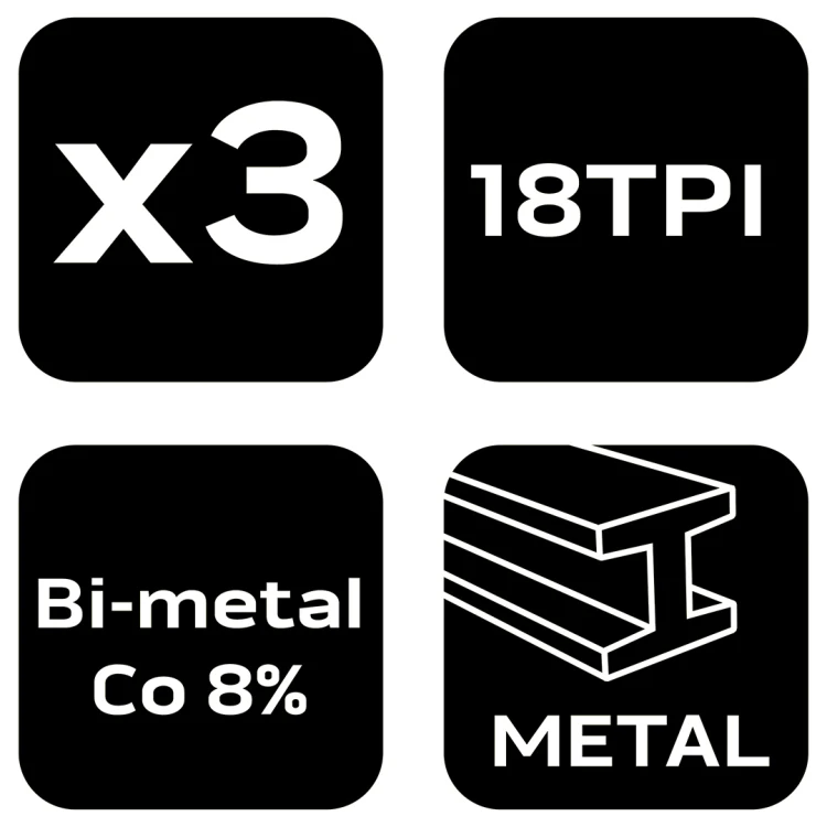 Zestaw brzeszczotów NEO TOOLS do metalu 3 szt.