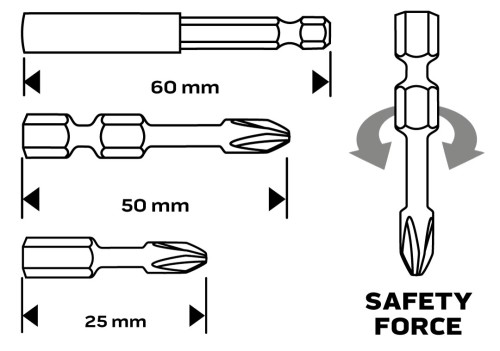 Bity 1/4" NEO TOOLS zestaw 23 szt.