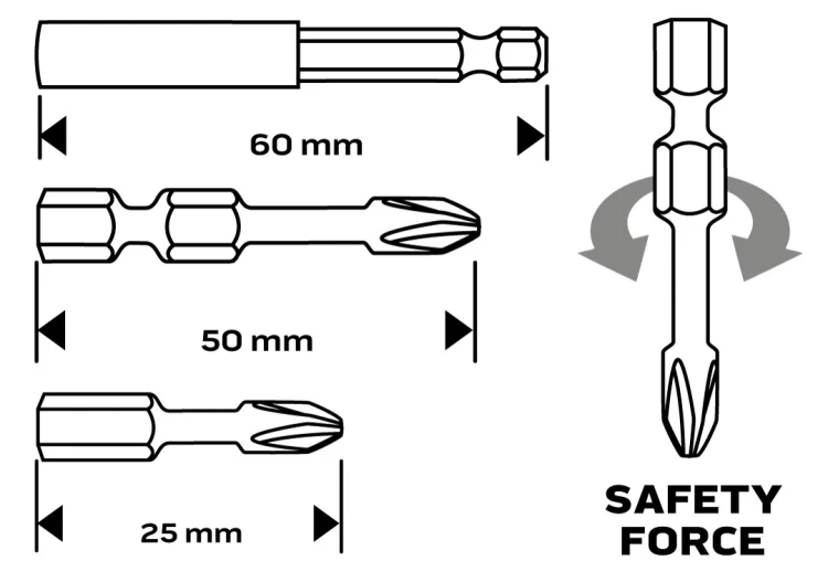 Bity 1/4" NEO TOOLS zestaw 23 szt.