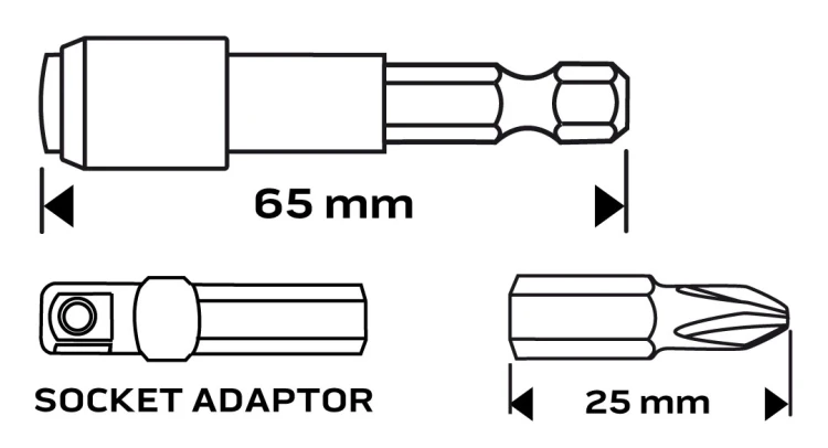 Bity NEO TOOLS 1/4" zestaw 32 szt.