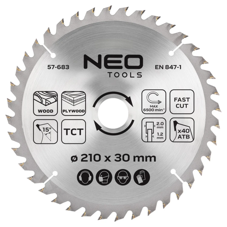 Tarcza do pilarki NEO TOOLS widiowa 210 x 30 mm 40 zębów