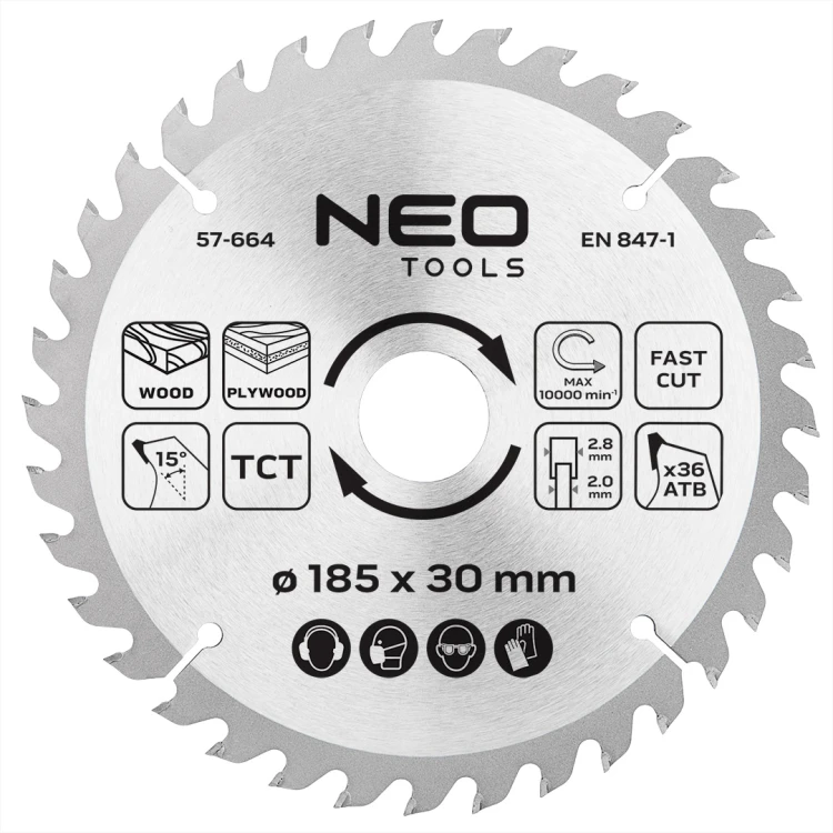 Tarcza do pilarki NEO TOOLS widiowa 185 x 30 mm 36 zębów