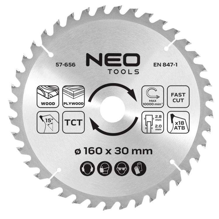 Tarcza do pilarki NEO TOOLS widiowa 160 x 30 mm 18 zębów