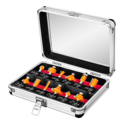 Frezy widiowe NEO TOOLS trzpień 8 mm zestaw 12 szt.