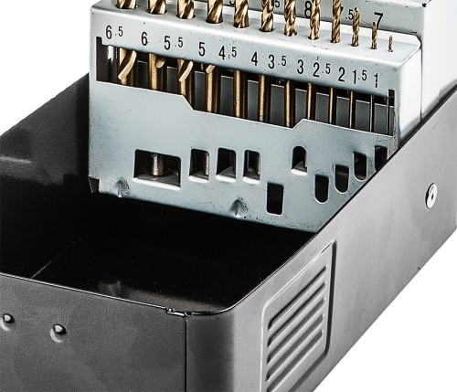 Wiertła do metalu HSS-TiN NEO TOOLS 1.0-13.0 mm zestaw 25 szt.