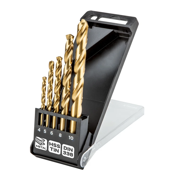 Wiertła do metalu HSS-TiN  NEO TOOLS 4.0 - 10 mm zestaw 5 szt.