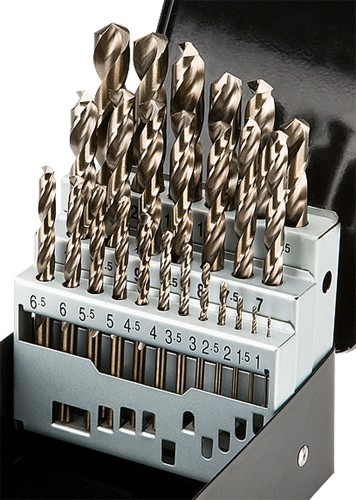 Wiertła do metalu HSS-Co NEO TOOLS  1.0-13.0 mm zestaw 25 szt.