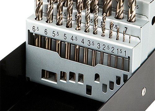Wiertła do metalu HSS-Co NEO TOOLS  1.0-13.0 mm zestaw 25 szt.