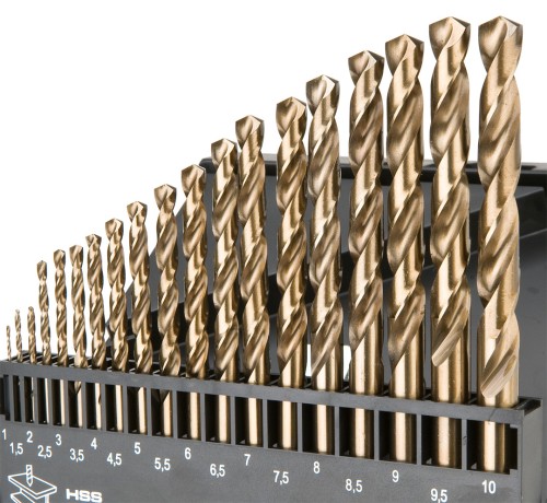 Wiertła do metalu HSS-Co NEO TOOLS  1.0-10.0 mm zestaw 19 szt.