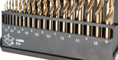 Wiertła do metalu HSS-Co NEO TOOLS  1.0-10.0 mm zestaw 19 szt.