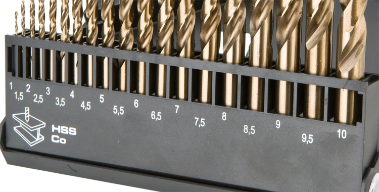 Wiertła do metalu HSS-Co NEO TOOLS  1.0-10.0 mm zestaw 19 szt.