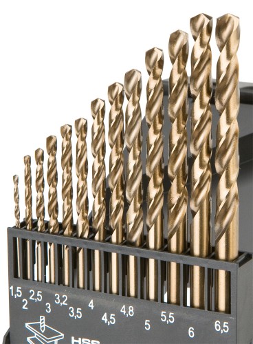 Wiertła do metalu HSS-Co NEO TOOLS 1.5-6.5 mm zestaw 13 szt.