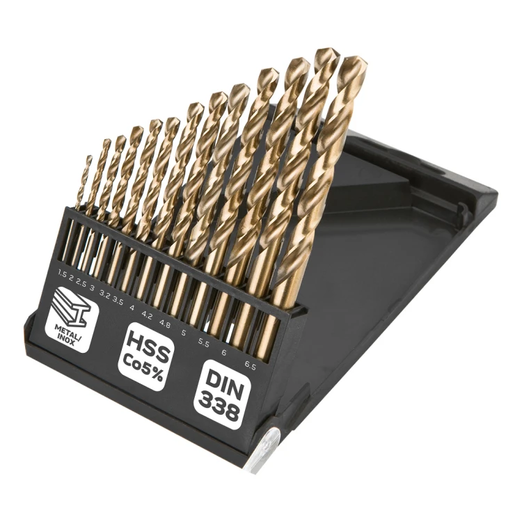 Wiertła do metalu HSS-Co NEO TOOLS 1.5-6.5 mm zestaw 13 szt.