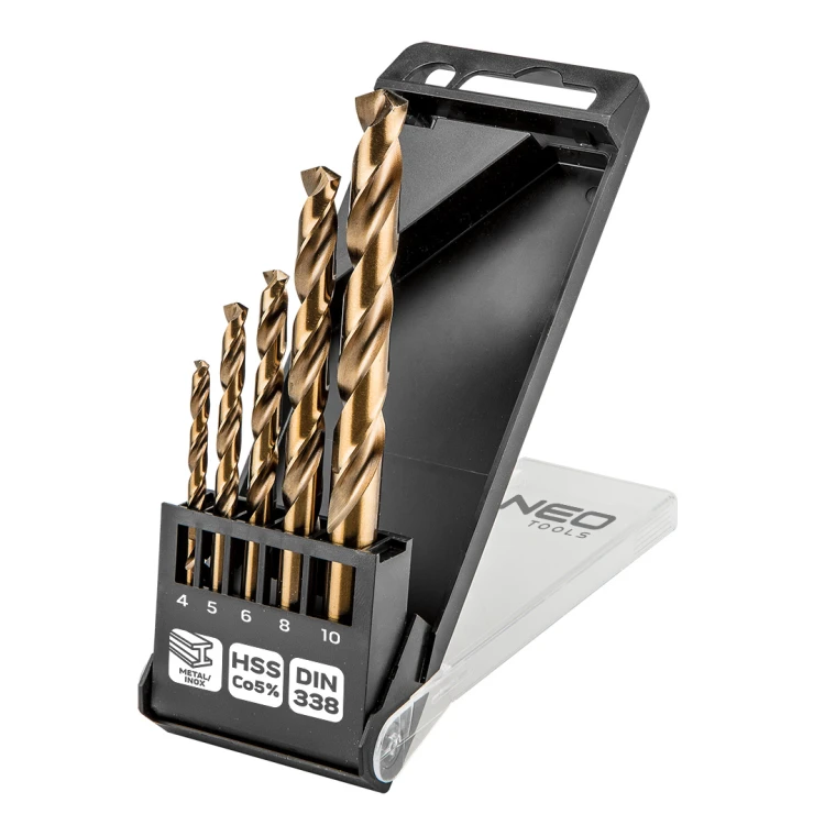 Wiertła do metalu HSS-Co NEO TOOLS 4.0 - 10 mm zestaw 5 szt.