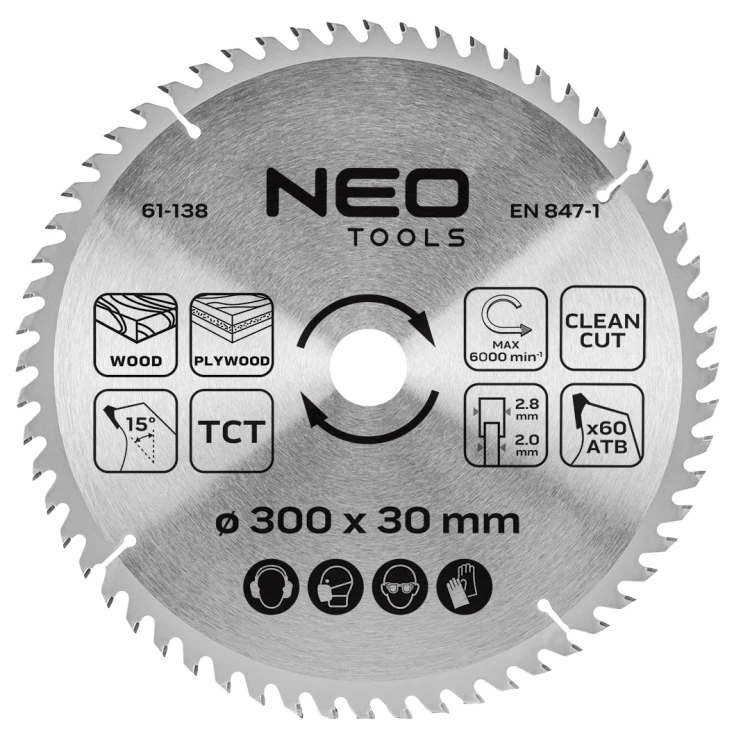 Tarcza do pilarki NEO TOOLS widiowa 300 x 30 mm 60 zębów