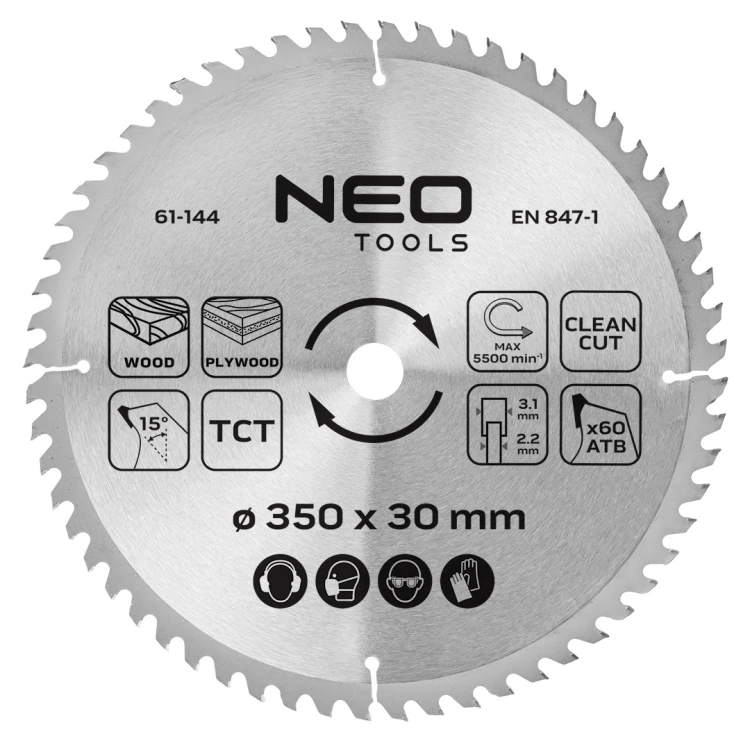 Tarcza do pilarki NEO TOOLS widiowa 350 x 30 mm 60 zębów