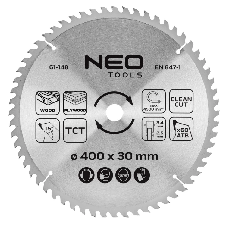 Tarcza do pilarki NEO TOOLS widiowa 400 x 30 mm 60 zębów
