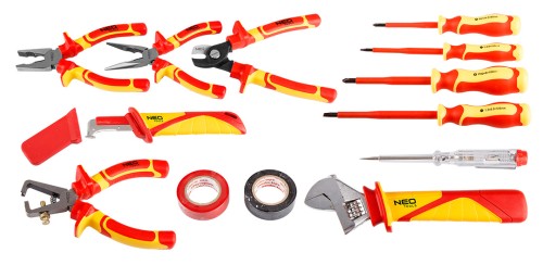 Narzędzia dla elektryka w walizce NEO TOOLS zestaw 13 el.