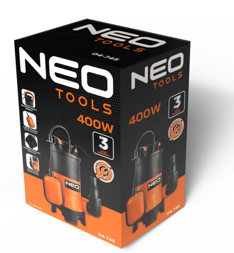 Pompa zanurzeniowa NEO TOOLS do wody brudnej 400W 8000l/h