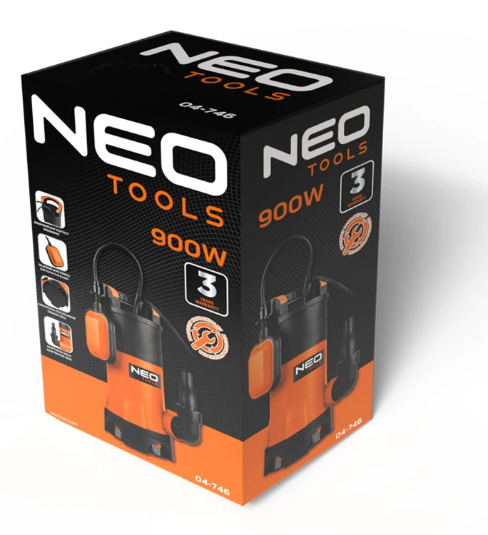 Pompa zanurzeniowa NEO TOOLS do wody brudnej 900W, 16000l/h