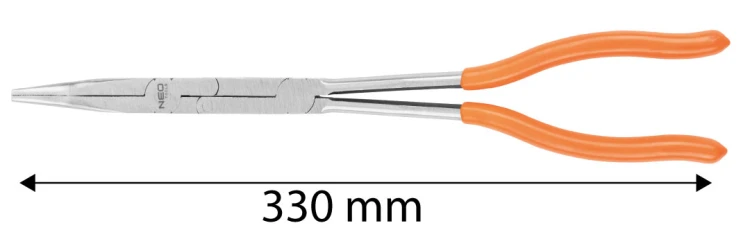 Szczypce długie proste NEO TOOLS z podwójnym przegubem CRV