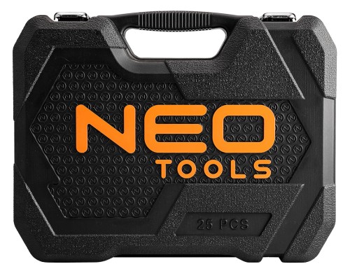 Zestaw kluczy nasadowych NEO TOOLS 1/2" 25 szt., satynowy