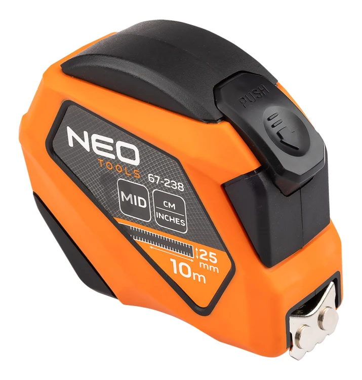 Miara zwijana stalowa NEO TOOLS 10 m x 25 mm, calowa