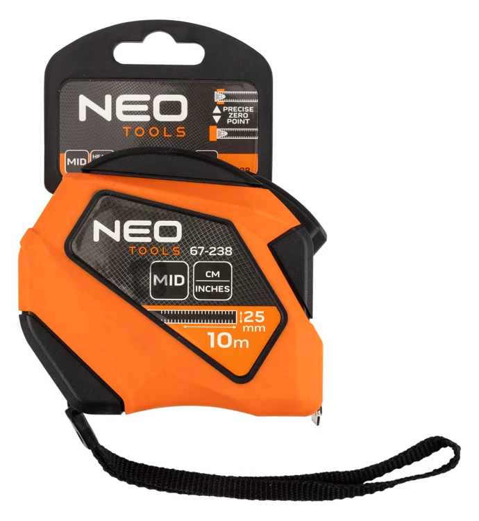 Miara zwijana stalowa NEO TOOLS 10 m x 25 mm, calowa