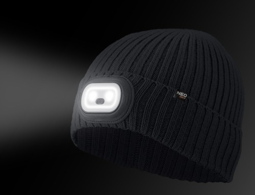 Czapka z latarką NEO TOOLS LED RGB, grafitowa