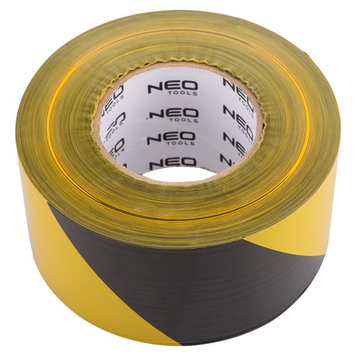 Taśma ostrzegawcza NEO TOOLS żółto-czarna 75 mm x 500 m