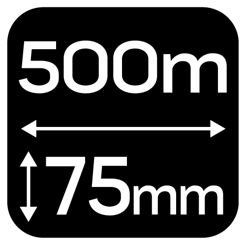 Taśma ostrzegawcza NEO TOOLS żółto-czarna 75 mm x 500 m