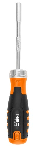 Wkrętak NEO TOOLS z grzechotką i zestawem bitów 12 szt.