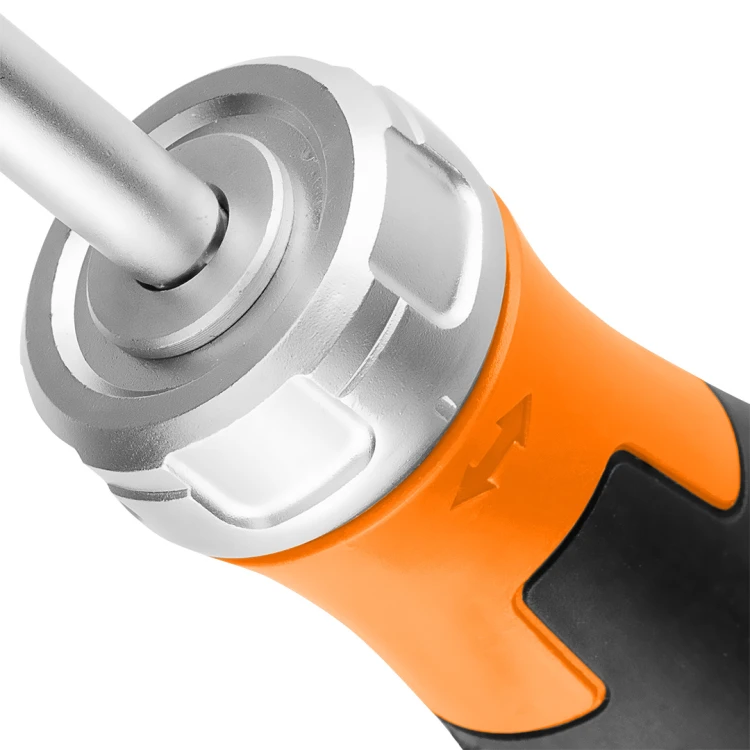 Wkrętak NEO TOOLS z grzechotką i zestawem bitów 12 szt.