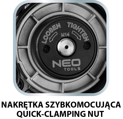 Szlifierka kątowa NEO TOOLS 1000W tarcza 125 x 22.2 mm, regulowane obroty 3000-12000 min-1