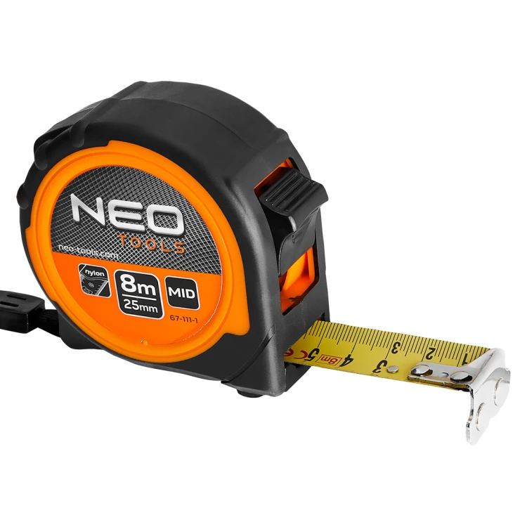 Miara zwijana stalowa NEO TOOLS 8 m x 25 mm, magnes