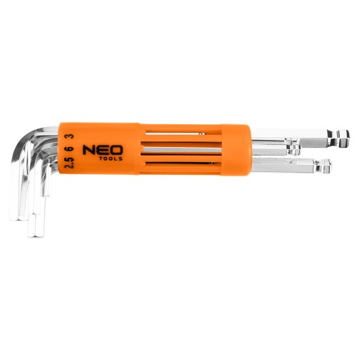 Klucze imbusowe NEO TOOLS długie kuliste 2-10 mm zestaw 8 szt.