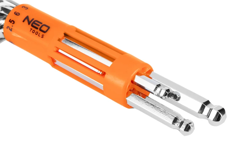 Klucze imbusowe NEO TOOLS długie kuliste 2-10 mm zestaw 8 szt.