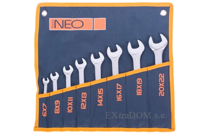 Klucze płaskie dwustronne kpl. 8cz Neo-tools 09-851