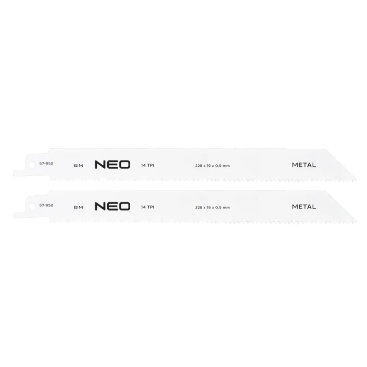 Brzeszczoty do piły szablastej NEO TOOLS 228 x 19 x 0.9 mm 14TPI kpl. 2 szt.