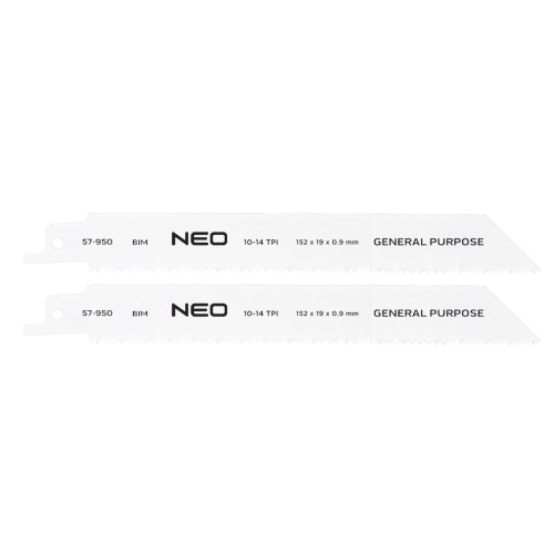 Brzeszczoty do piły szablastej NEO TOOLS 152 x 19 x 0.9 mm 10/14TPI kpl. 2 szt.