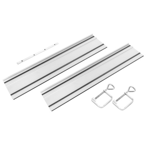 Szyny prowadzące GRAPHITE 2 x 700 mm, łącznik, 2 zaciski