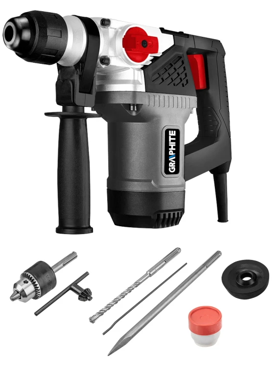 Młot udarowy GRAPHITE SDS+ 900W, walizka