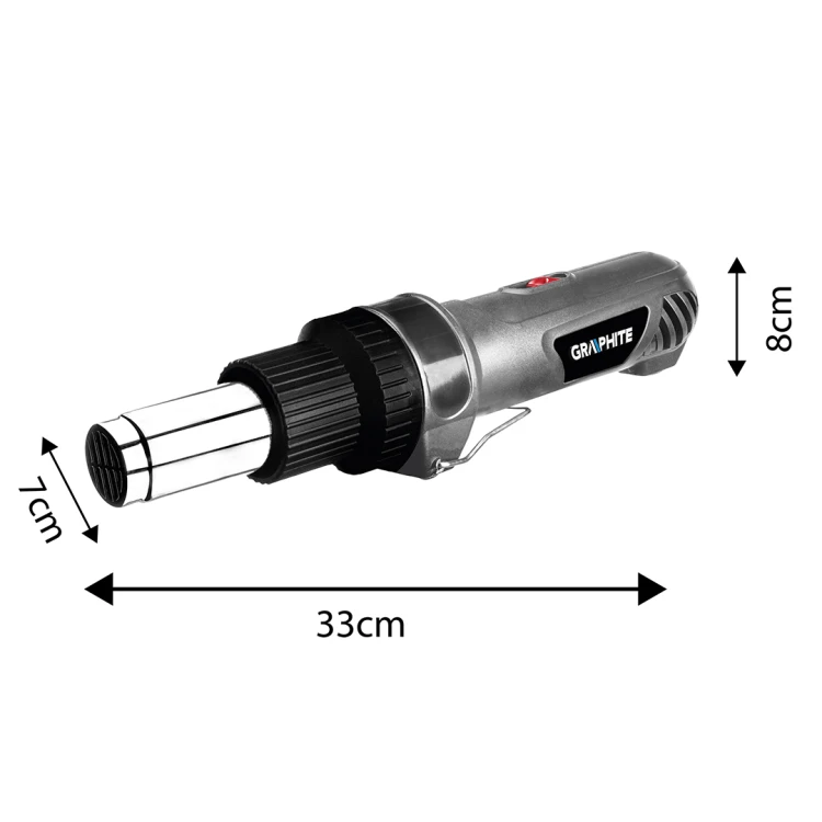 Opalarka 2000W GRAPHITE zakres temperatur I - 350C II - 550C uchwyt prosty