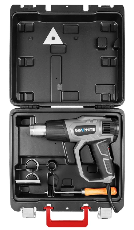Opalarka 2000W GRAPHITE trzy biegi zakres temperatur 50C-550C walizka