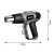 Opalarka 2000W GRAPHITE trzy biegi zakres temperatur 50C-550C walizka