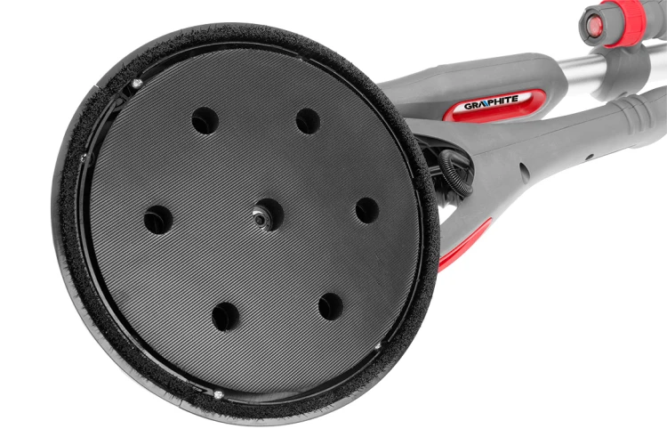 Szlifierka do gipsu GRAPHITE 710W 225mm/215 mm,okrągła i trójkątna stopa, latarka