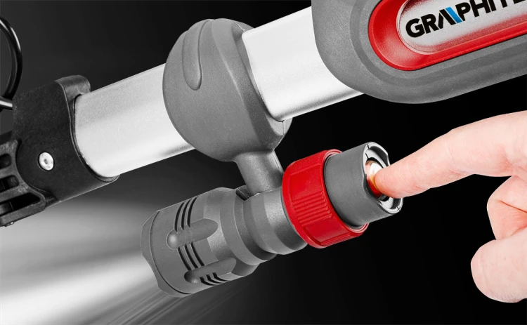 Szlifierka do gipsu GRAPHITE 710W 225mm/215 mm,okrągła i trójkątna stopa, latarka