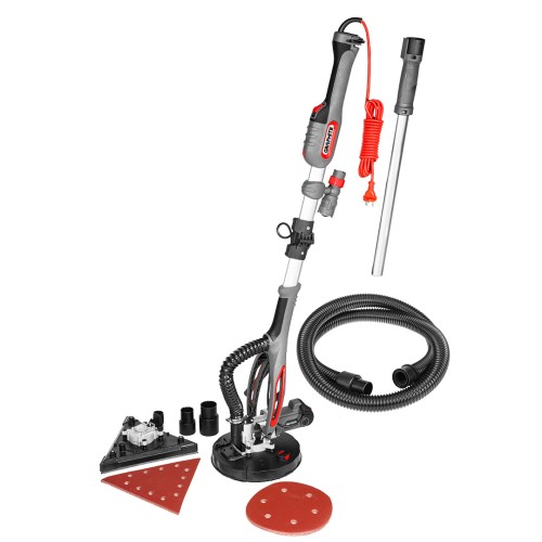 Szlifierka do gipsu GRAPHITE 710W 225mm/215 mm,okrągła i trójkątna stopa, latarka
